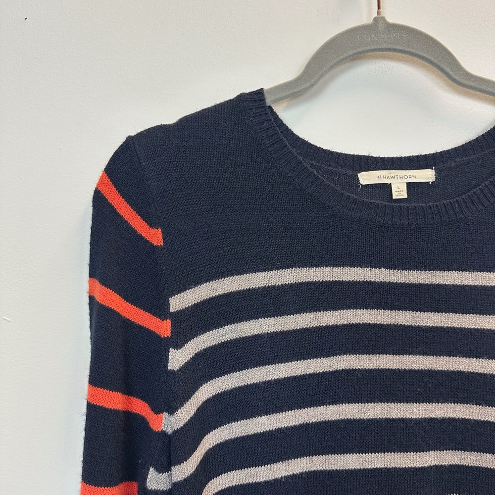 41 Hawthorn Striped Crewneck Sweater Large